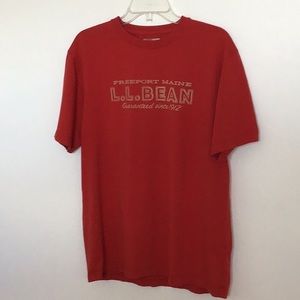 LL Bean Medium Tee Shirt Red